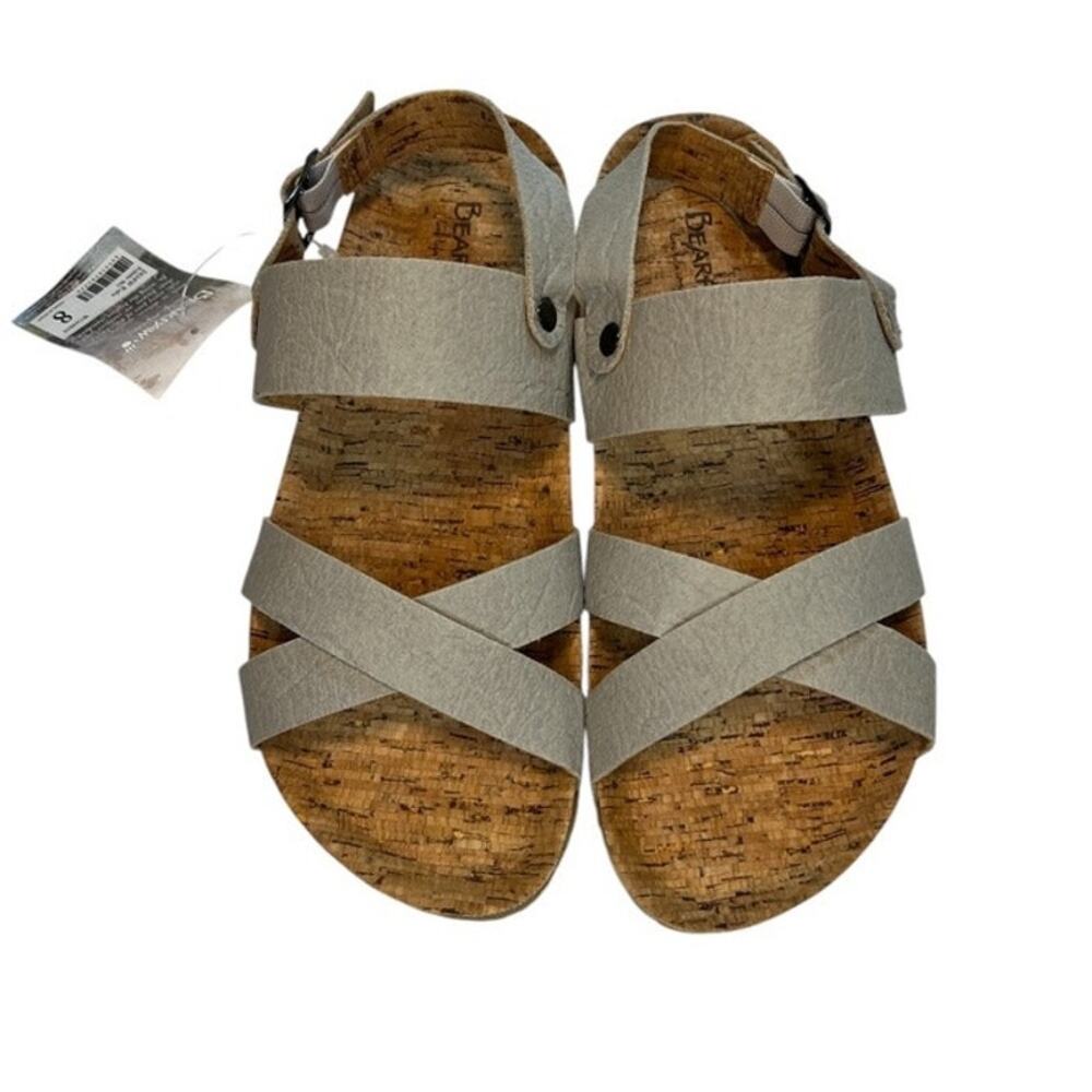 Bearpaw, Kala cream sandal, adjustable heel strap, women's 8m NWT
